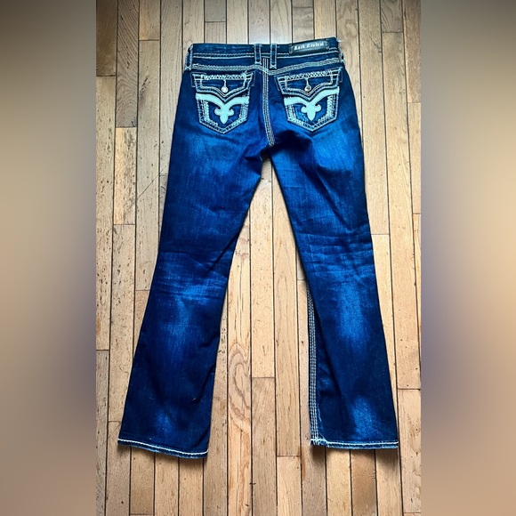 Rock Revival Women's 27 Serena Easy Boot Blue Denim Jeans Pants buckle - Picture 4 of 15